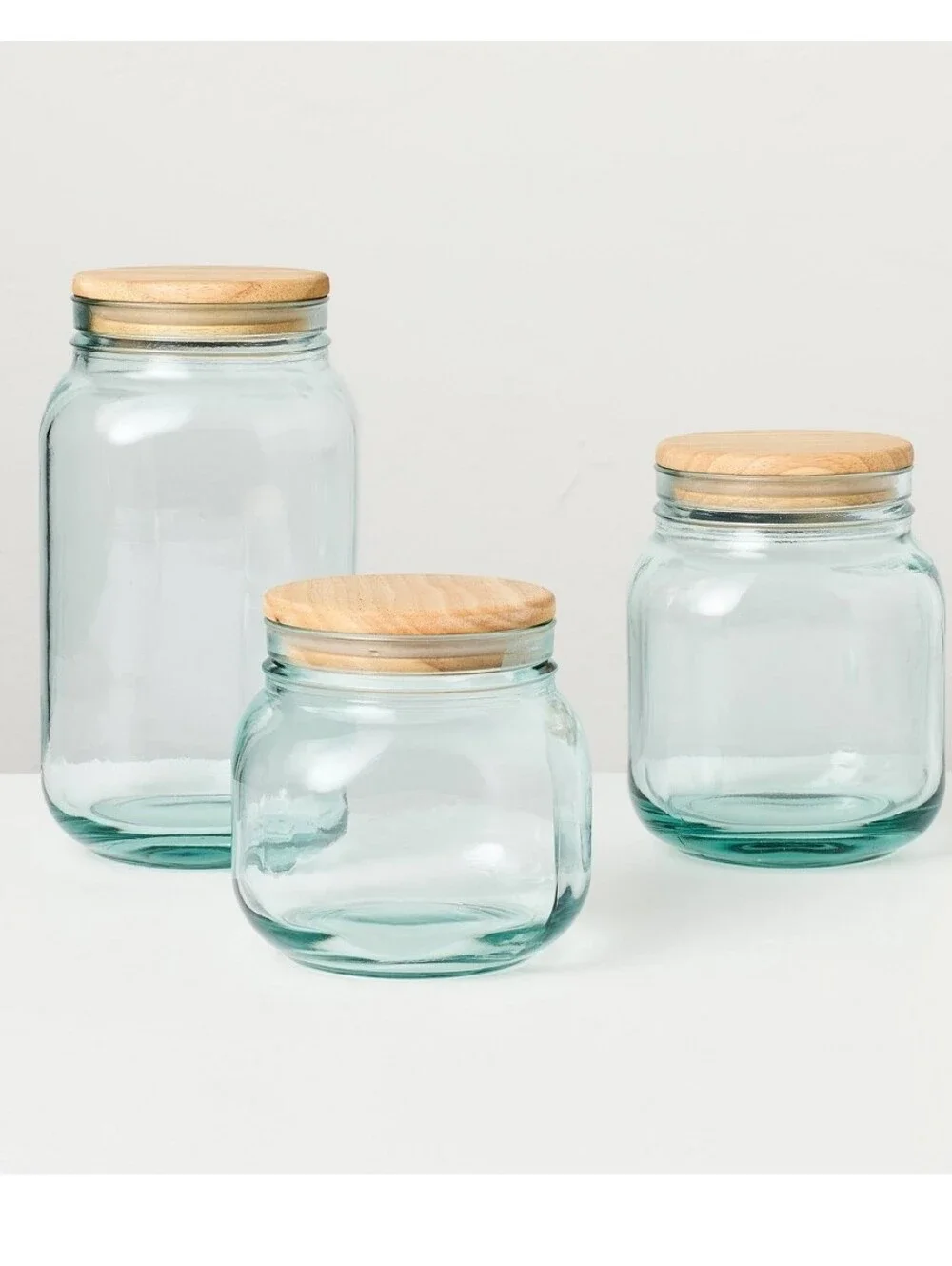 Hearth & Hand Recycled Glass 3 Pc. Canister Set